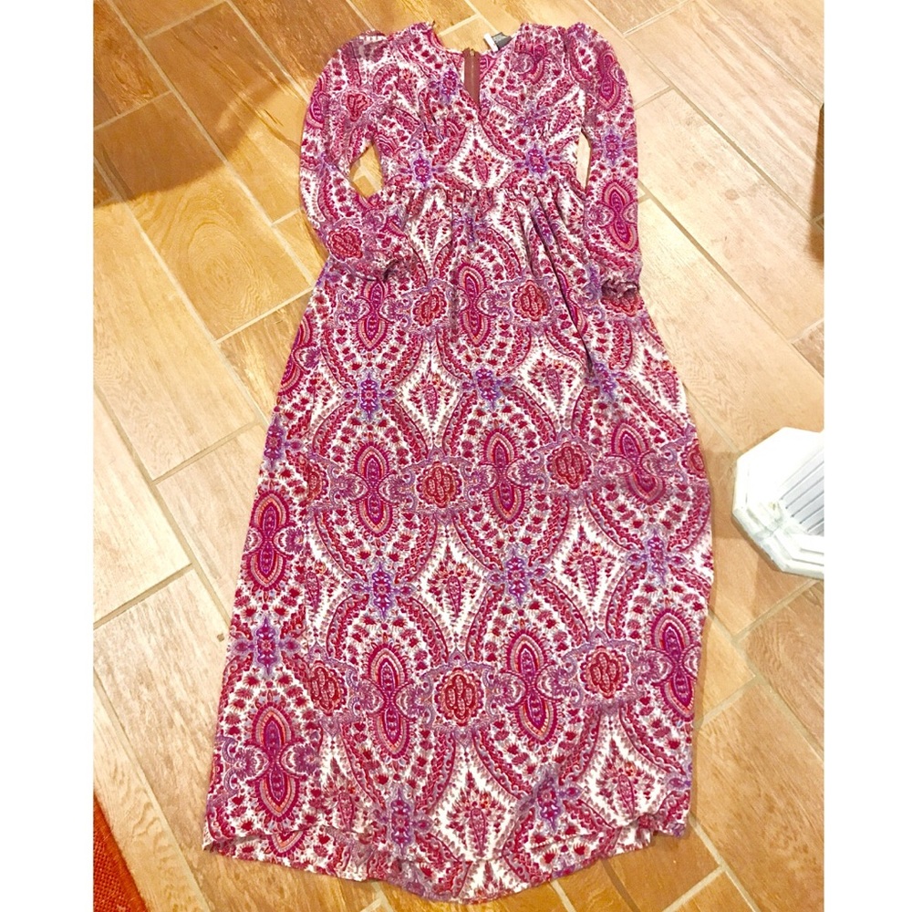 Fire Los Angeles long sleeve maxi dress